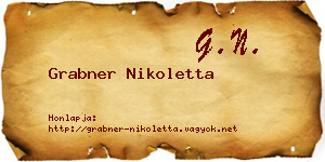 Grabner Nikoletta névjegykártya